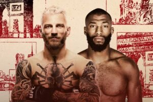 Affiche officielle de l'UFC Paris avec Dan Hooker et Salahdine Parnasse